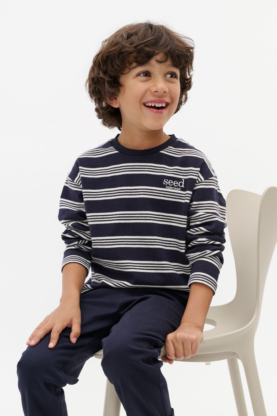 Core Logo Rugby  Midnight Blue Stripe