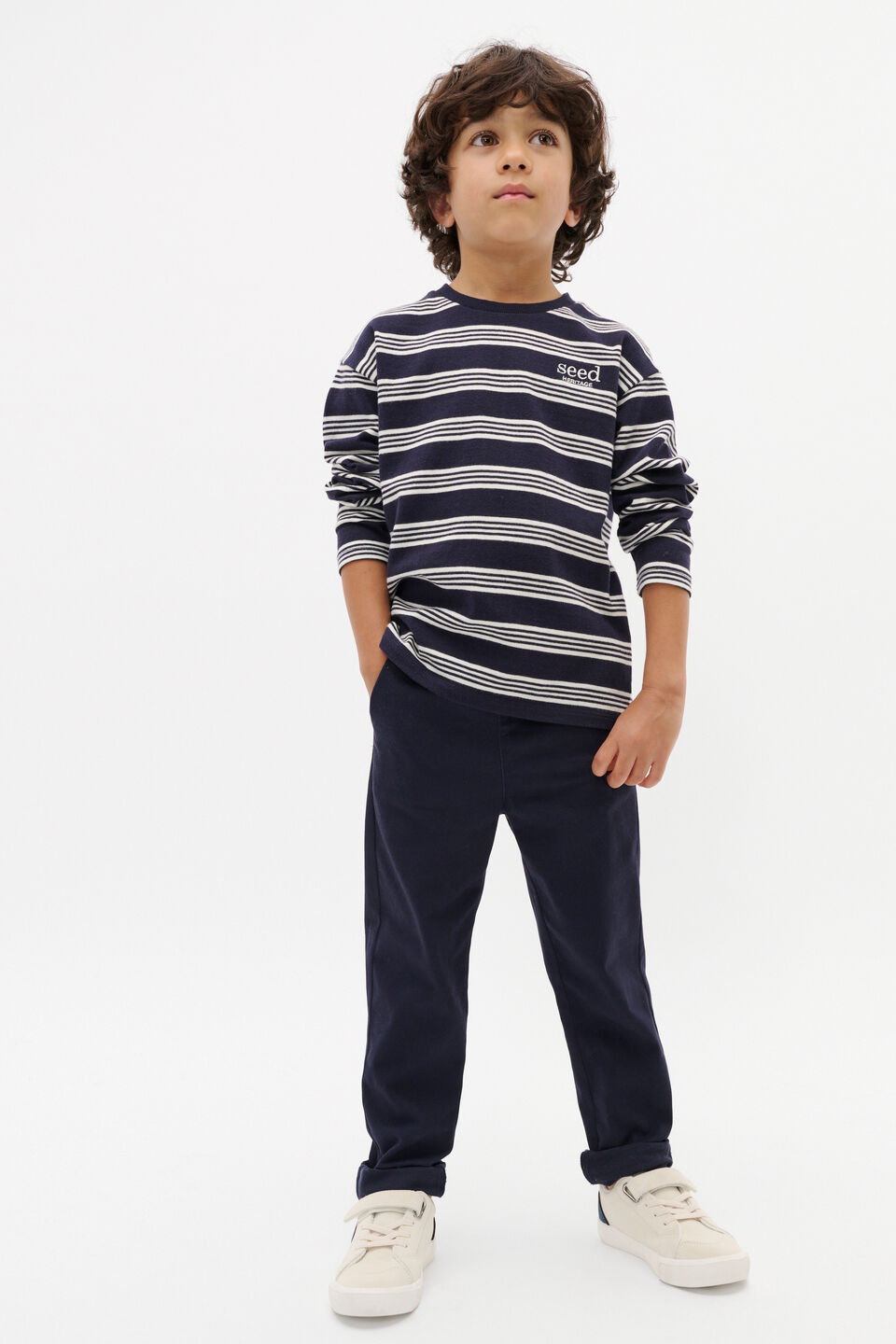 Core Logo Rugby  Midnight Blue Stripe