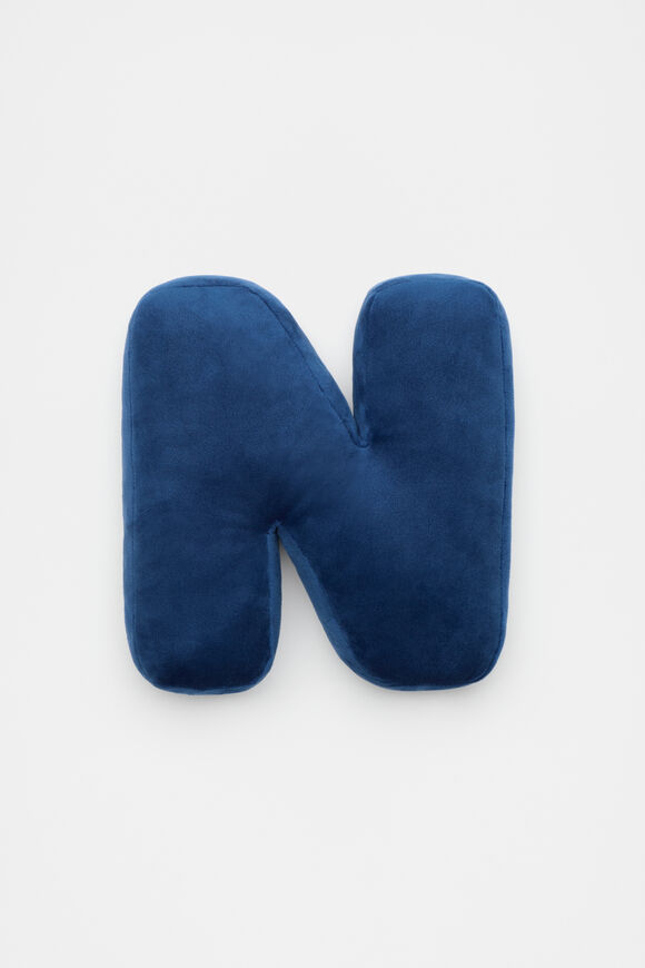 Blue Velvet Initial Cushion  N  hi-res