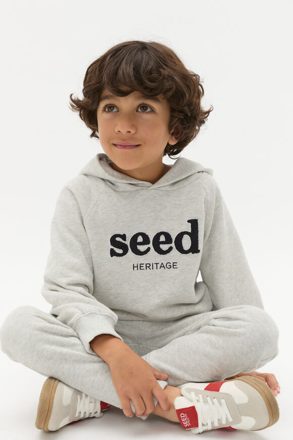 Oversized Logo Hoodie  Light Grey Marle  hi-res