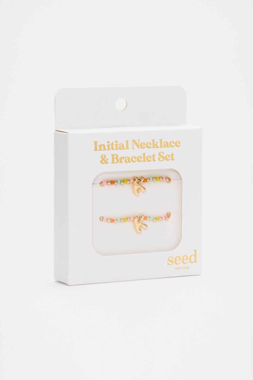 Initial Necklace And Bracelet Set  K