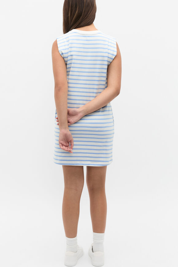 Stripe Logo Dress  Bright Sky  hi-res