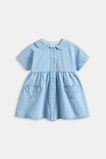 Heart Pocket Denim Dress  Cloud Blue Wash  hi-res