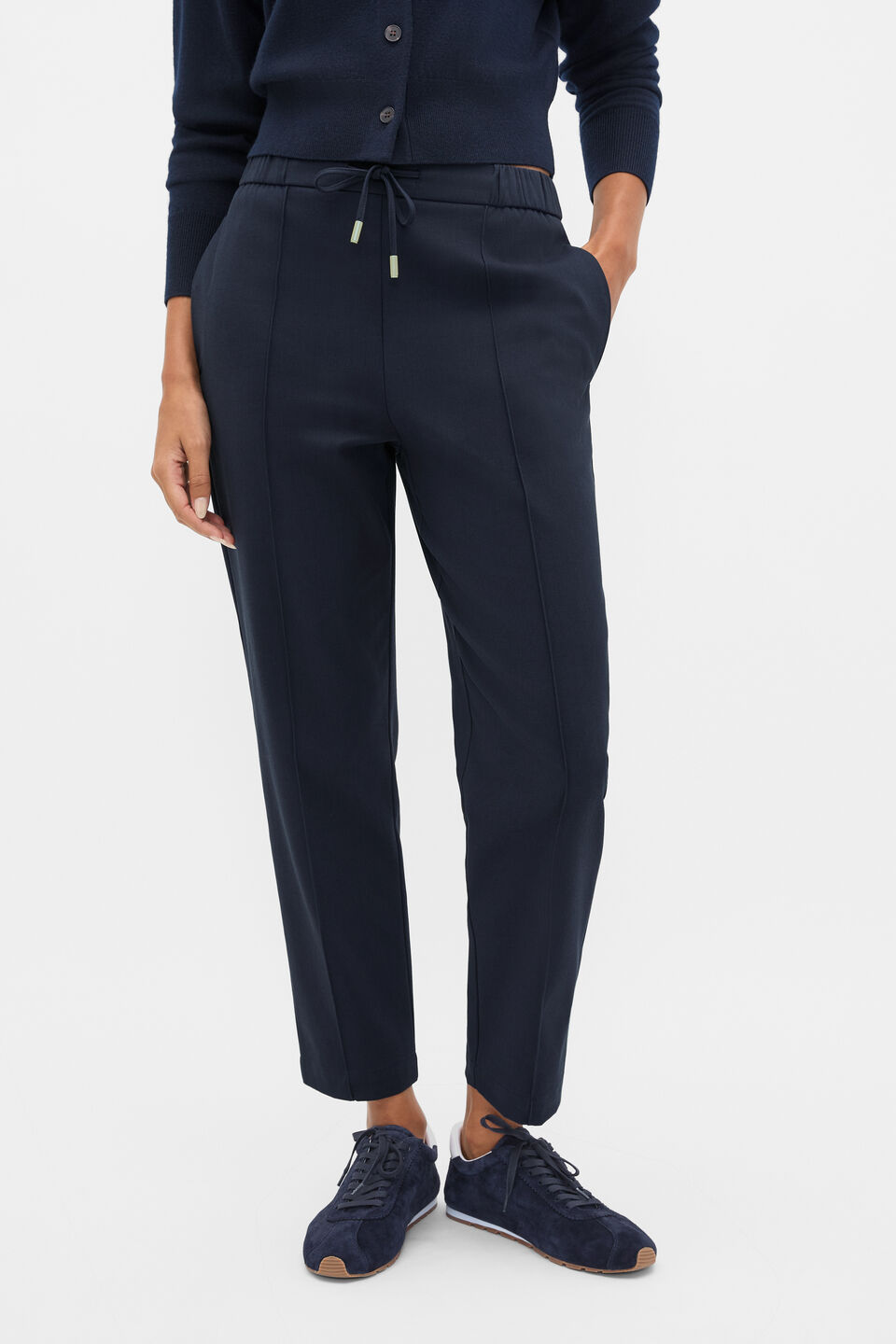 Pintuck Tapered Pant  Twilight Blue