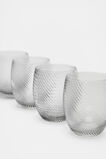 Twist Glasses Set of 4  Smoke  hi-res
