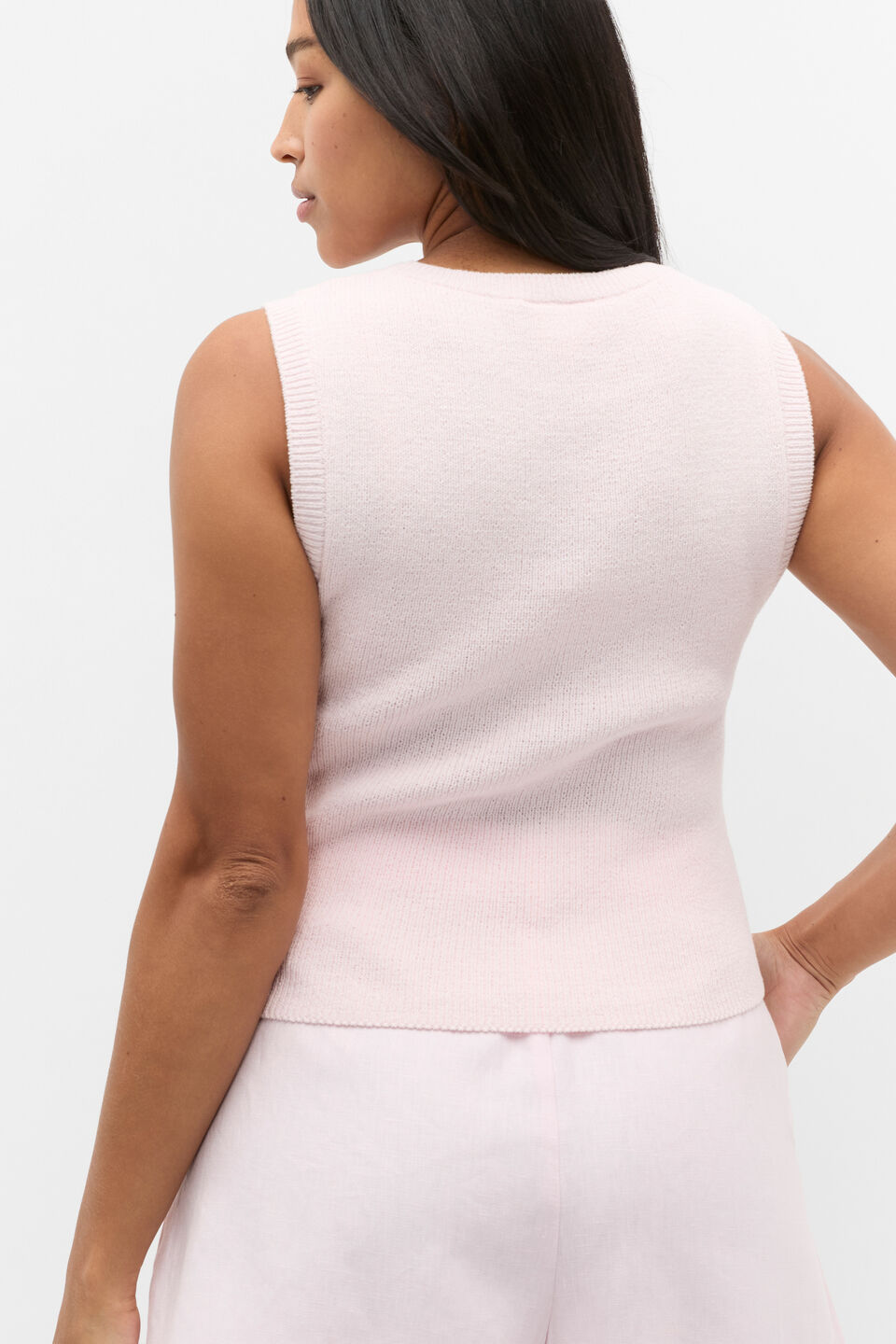 Textured Cotton Knit Top  Primrose