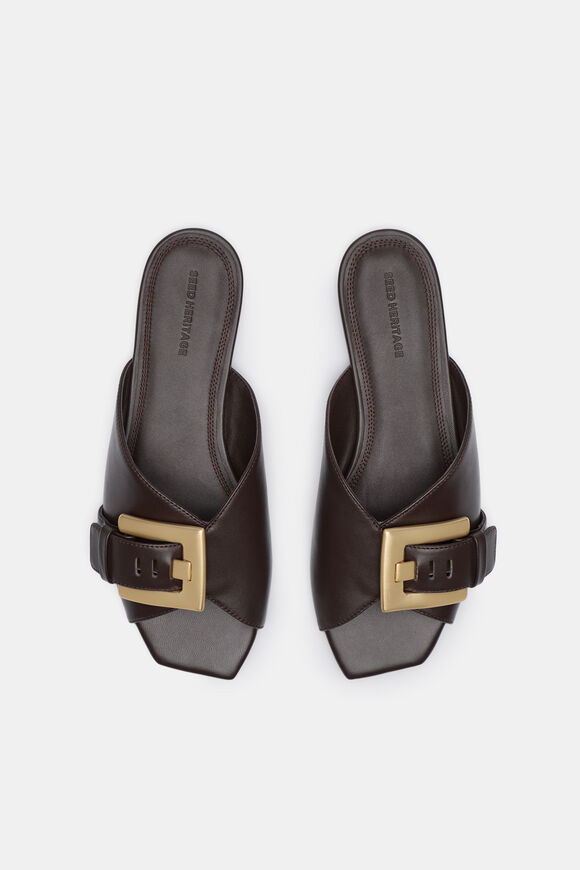 Kaya Buckle Slide  Chocolate  hi-res