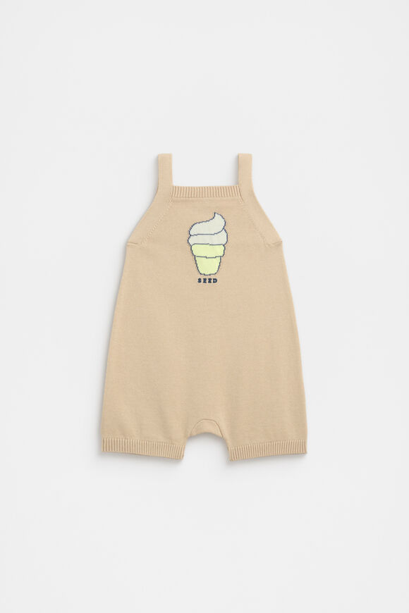 Ice Cream Knit Romper  Ecru  hi-res