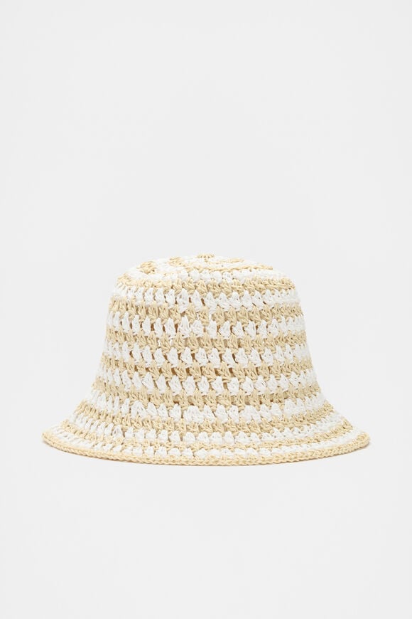 Two Tone Bucket Hat  Cream  hi-res