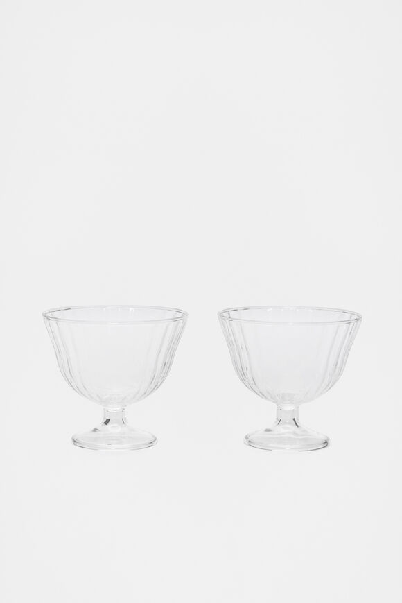 Selene Gelati Glass Set of 2  Clear  hi-res