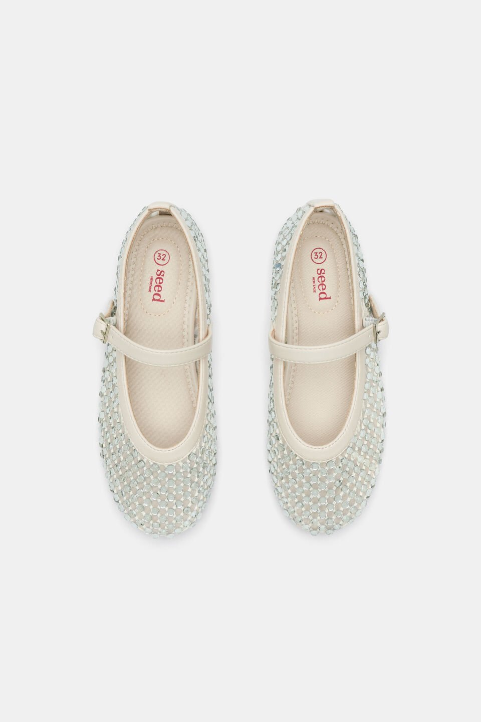 Crystal Mesh Ballet  Classic Cream