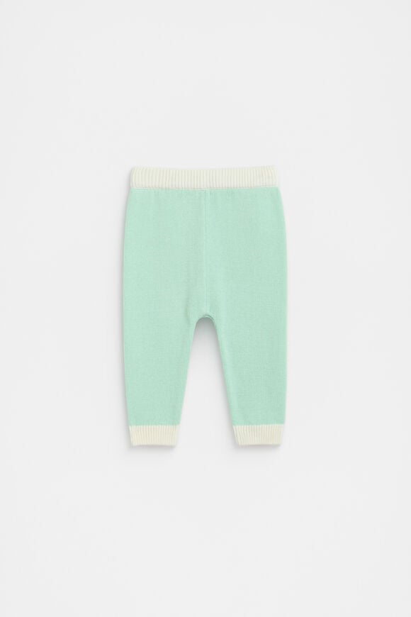 Colourblock Knit Legging  Mint  hi-res