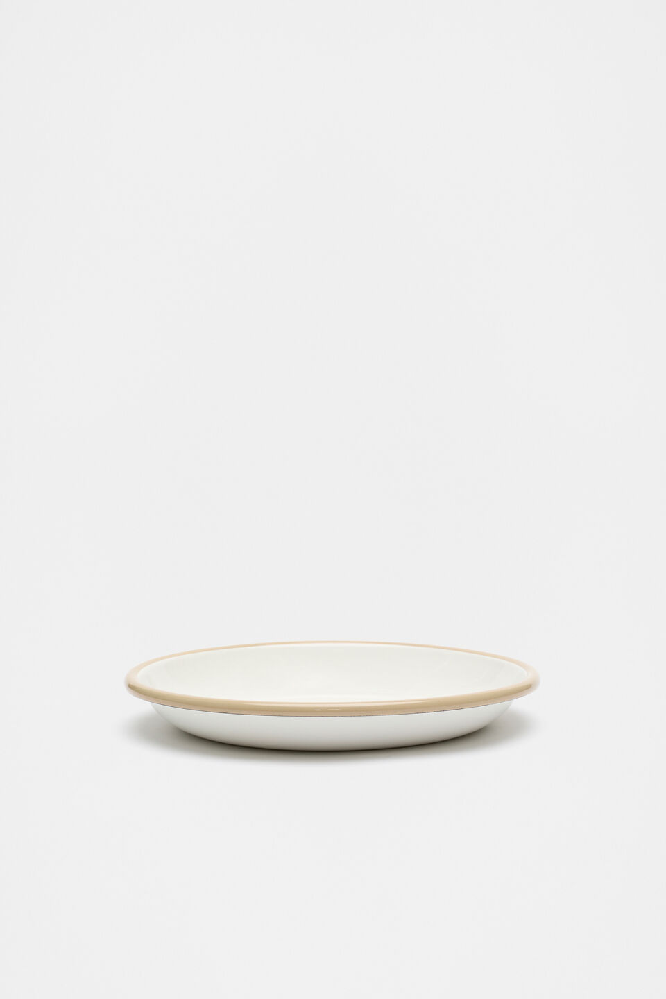 Loretta Enamel Shallow Plate  Cloud Cream