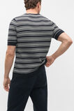 Jacquard Stripe Knit Tee  Midnight Blue  hi-res