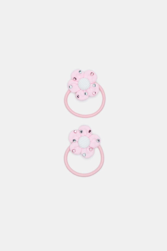 Flower Heart Gem Elastics  Multi  hi-res