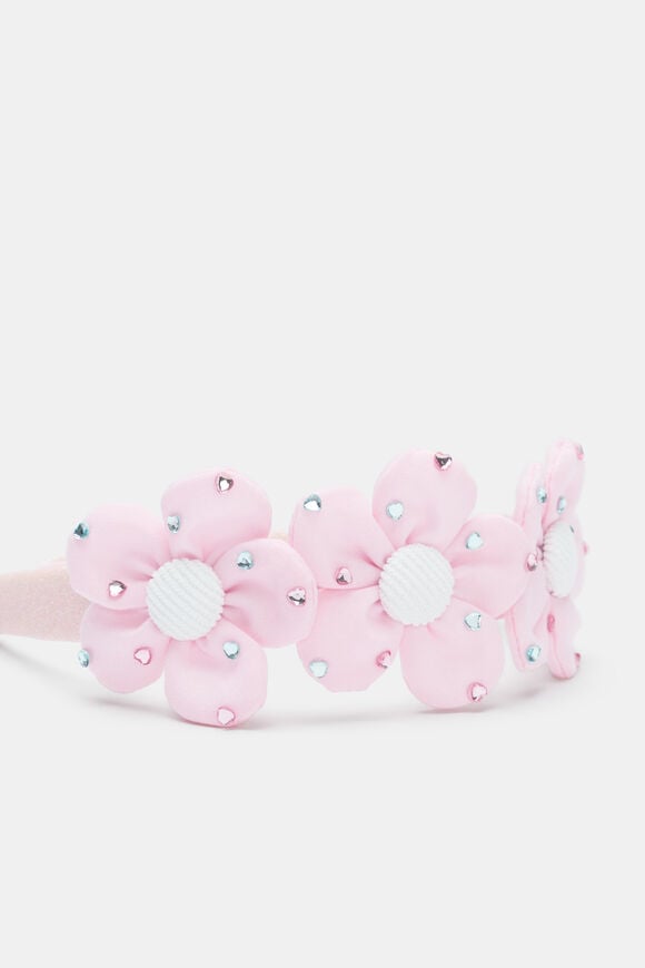 Flower Heart Gem Headband  Multi  hi-res