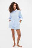 Stripe Shirt and Short PJ Set  Arctic Blue  hi-res