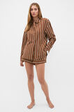 Stripe Shirt and Short PJ Set  Biscoff  hi-res
