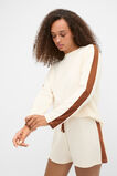 Contrast Long Sleeve Top and Short PJ Set  Egg Shell  hi-res