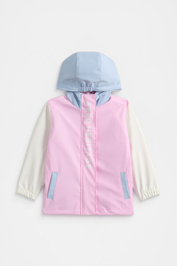Mini Colourblock Rain Coat  Fairy Floss  hi-res