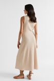 Two Tone Rib Twist Dress  Soft Wheat  hi-res