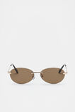Vanessa Oval Frameless Sunglasses  Soft Gold  hi-res