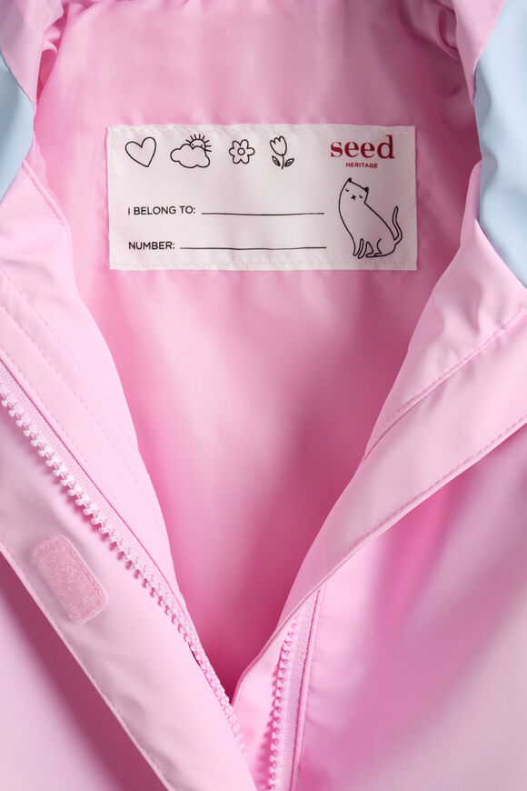 Mini Colourblock Rain Coat  Fairy Floss  hi-res
