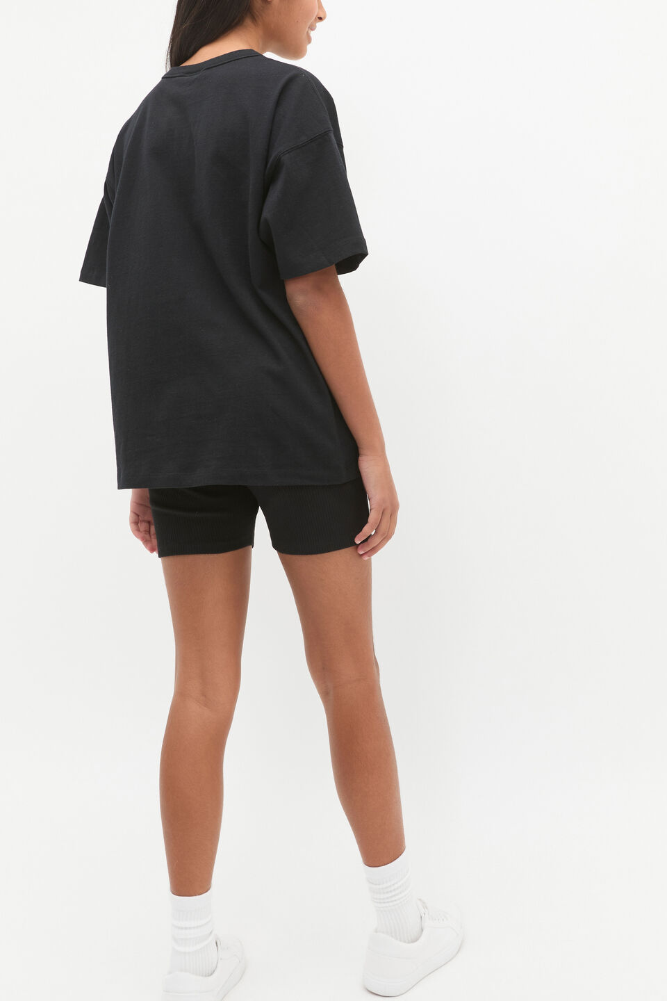 Oversized Logo Tee  Black