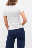 Rib Button Through Top  Whisper White  hi-res