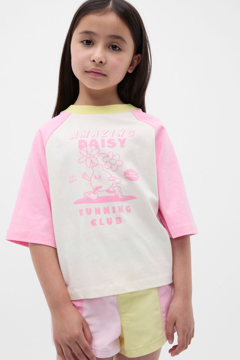 Boxy Raglan Tee  Multi