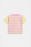 Stripe Colourblock Logo Tee  Candy Pink Stripe  hi-res