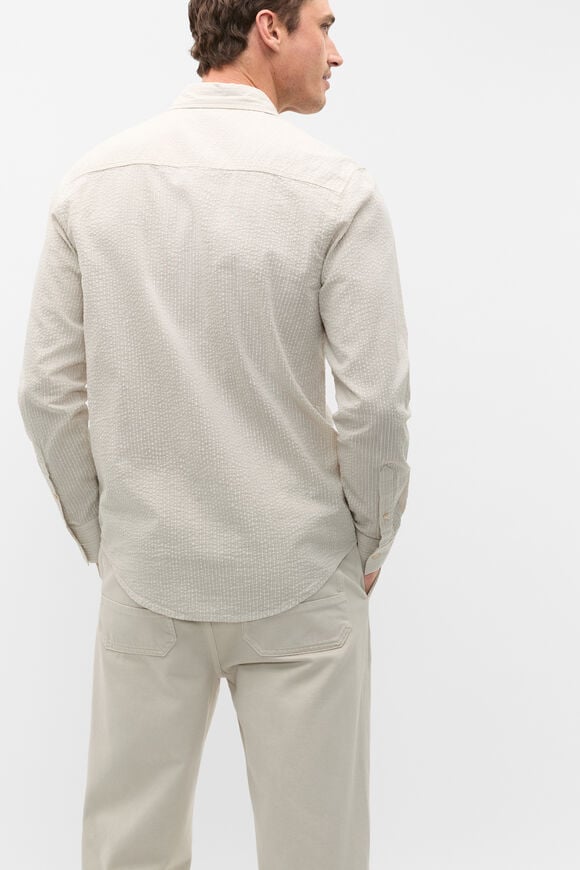 Seersucker Stripe Shirt  Cool Stone  hi-res