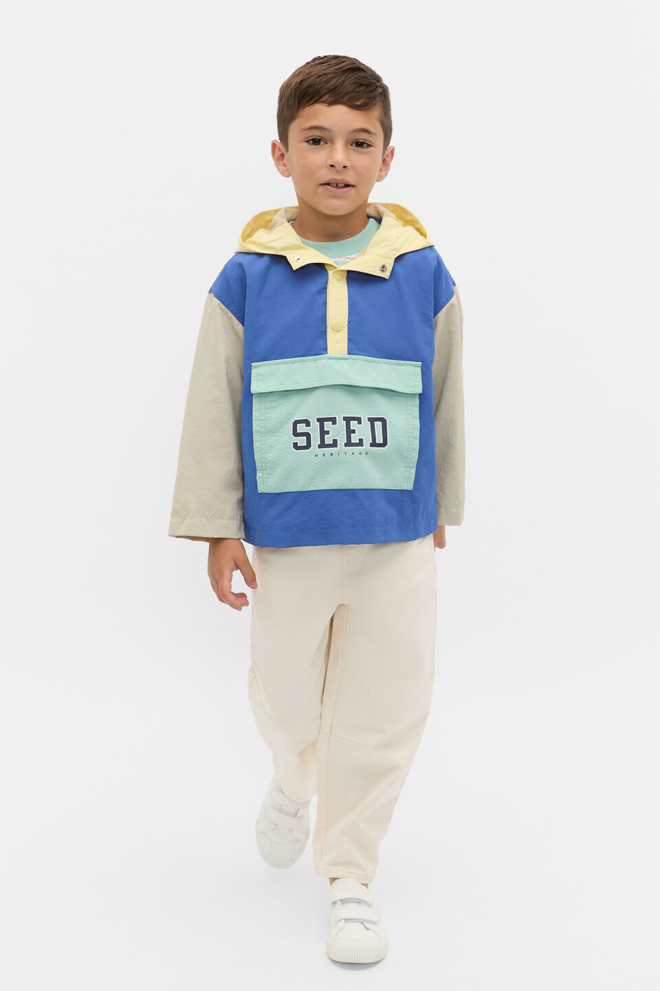 Colourblock Logo Spray Jacket  Multi