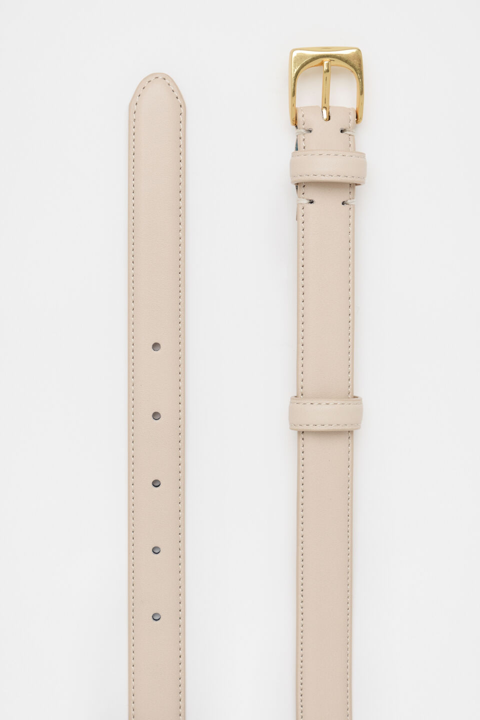 Kinsley Rounded Buckle Belt  Oat