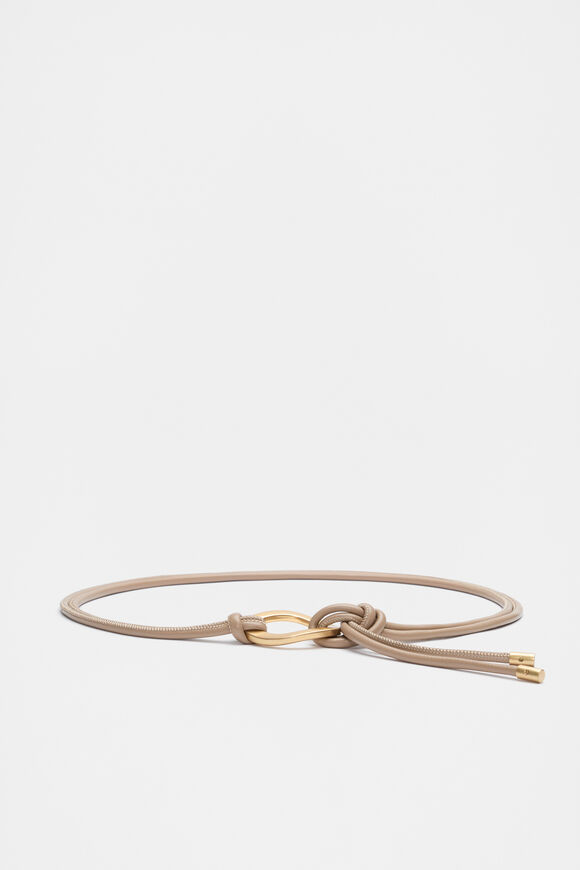Stella Ring Detail Tubular Belt  Iced Latte  hi-res