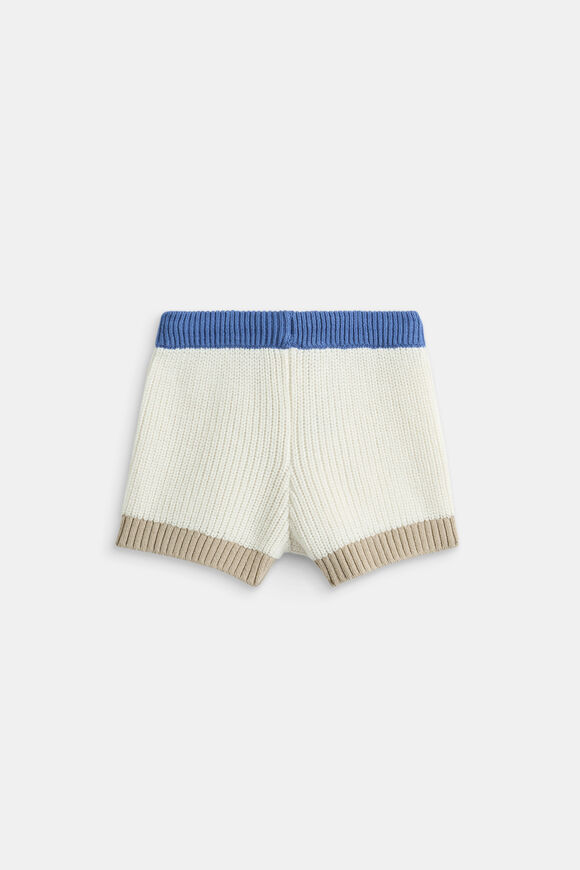 Colourblock Knit Short  Mid Blue  hi-res