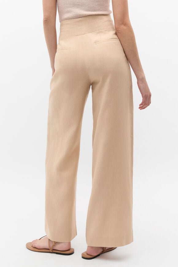 Core Linen Waisted Pant  Ecru  hi-res