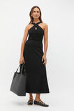 Compact Crepe Knit Halter Dress  Black  hi-res