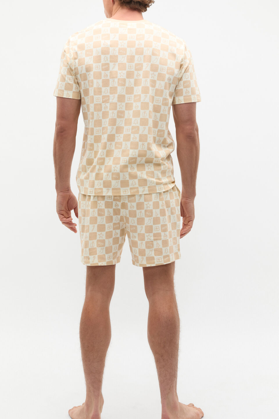 Christmas Check Pyjama  Ecru