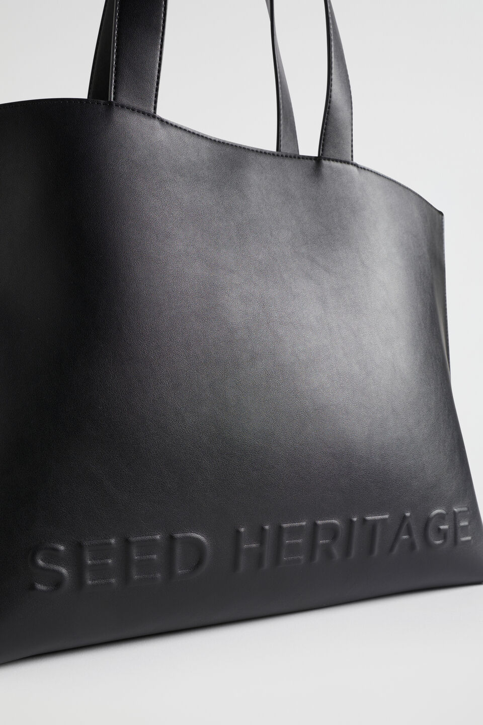 Logo Detail Tote  Black