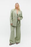 Linen Double Breasted Blazer  Pale Olive  hi-res