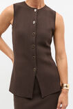 Milano Crepe Knit Vest  Dark Espresso  hi-res