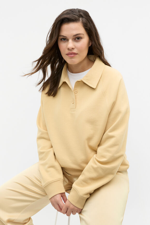 Terry Polo Sweat  Marzipan Wash  hi-res