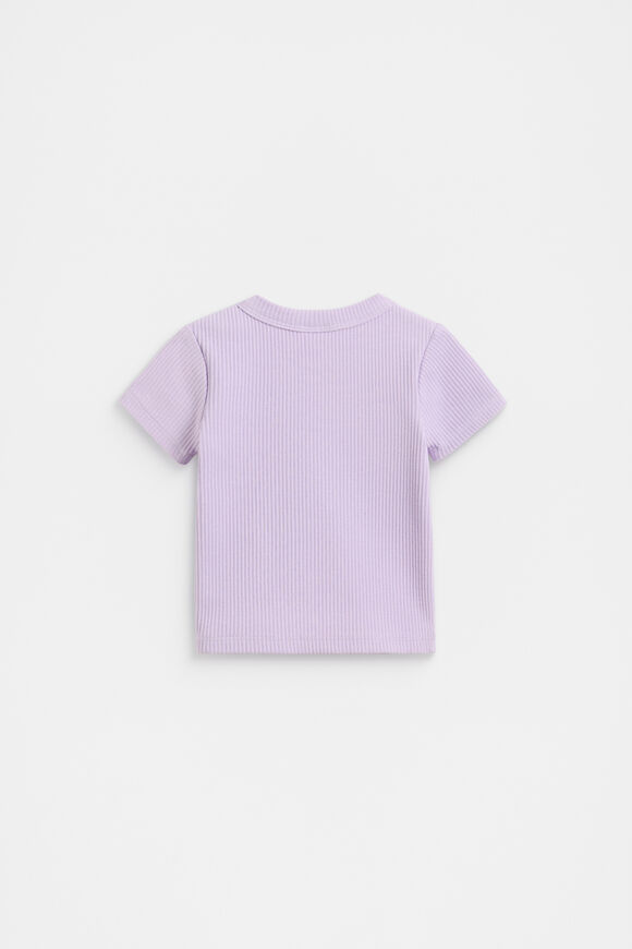 Core Logo Rib Tee  Lavender  hi-res