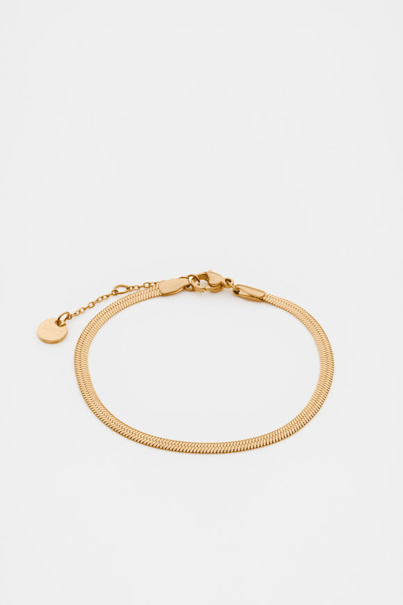 Waterproof Snake Chain Bracelet  Gold  hi-res