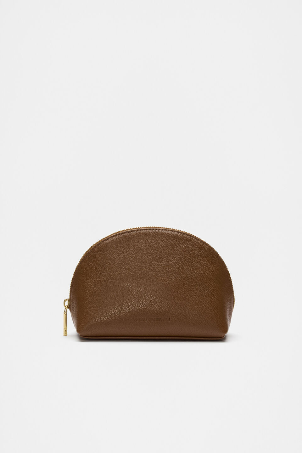 Leather Curved Pouch  Deep Tan