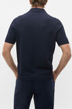 Boucle Knit Trophy Polo  Midnight Blue  hi-res