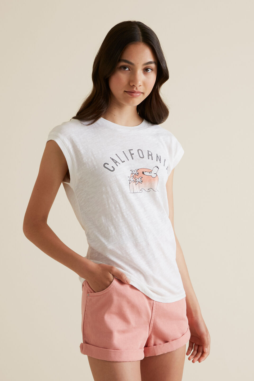 Cali Vintage Short Sleeve Tee  1