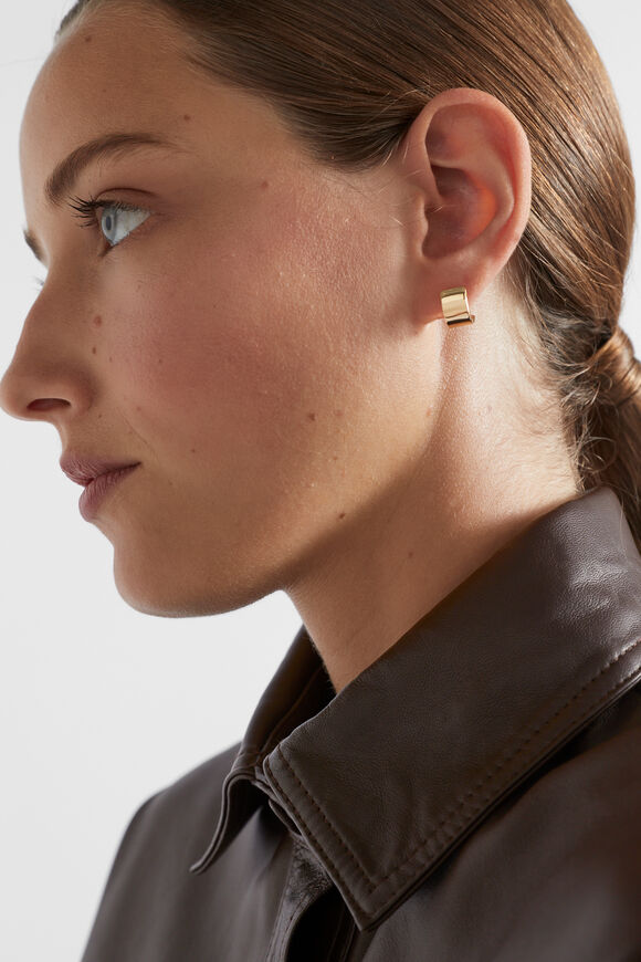 Mini Rectangle Stud  Gold  hi-res