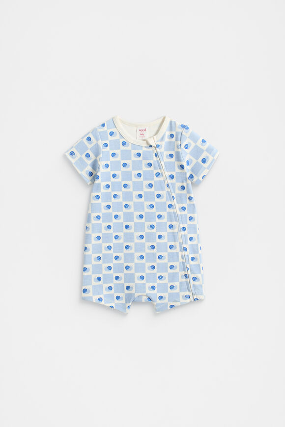 Snail Zipsuit  Baby Blue  hi-res